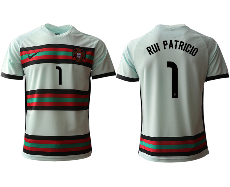 Men 2021 European Cup Portugal away aaa version grey #1 Soccer Jersey